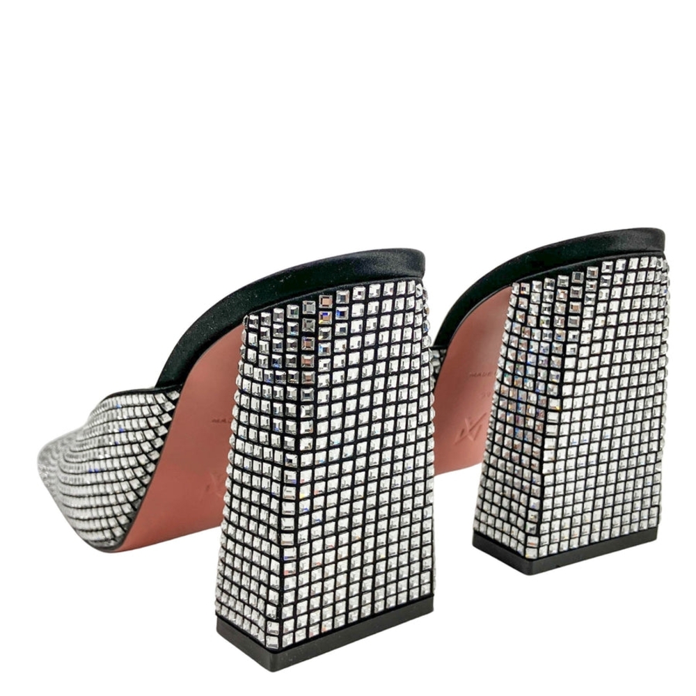 Amina Muaddi Charlotte Crystal Embellished Mules - Picture 4 of 6